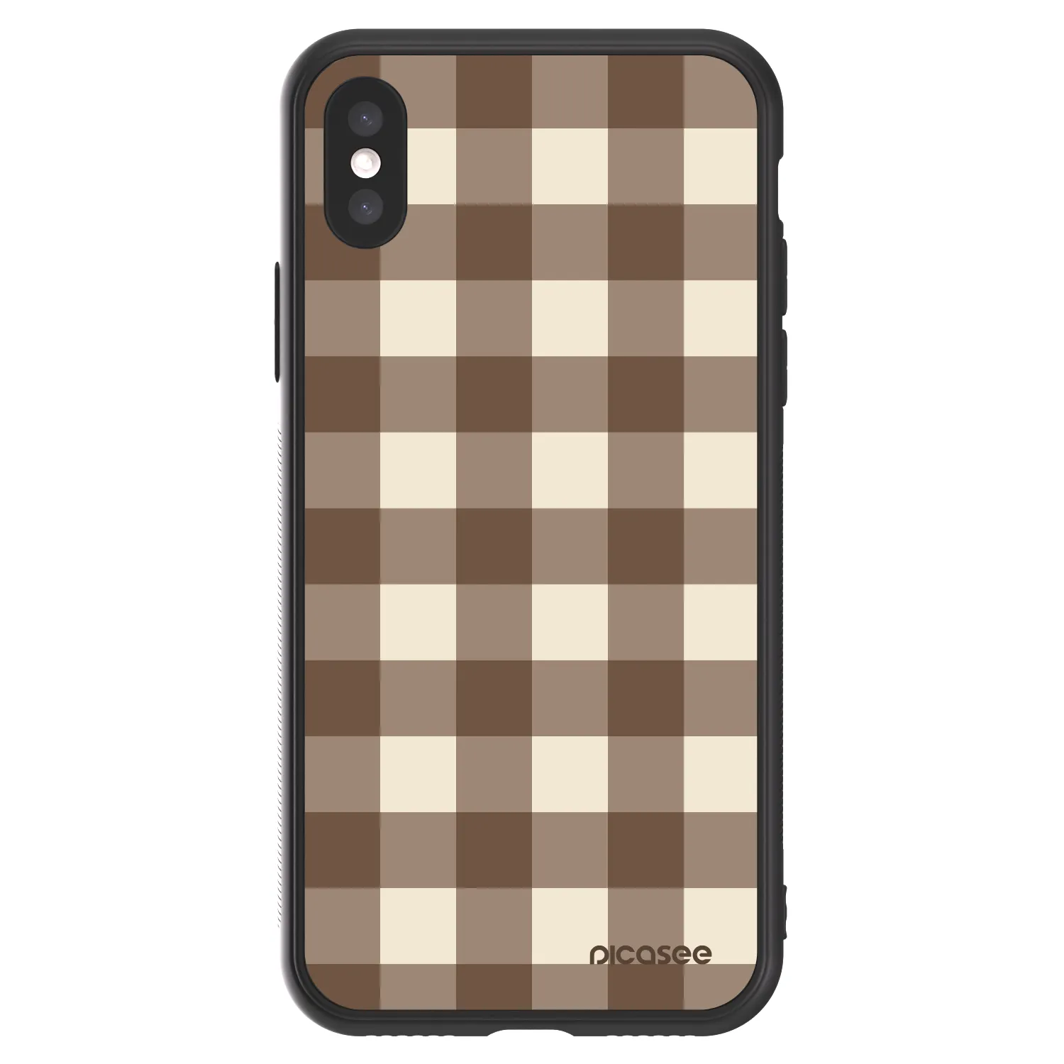 Picasee ULTIMATE CASE für Apple iPhone X/XS - Brown grid