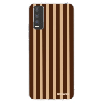 Picasee Vivo Y20s Hülle - Transparentes Silikon - Brown lines