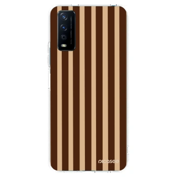 Picasee Vivo Y11s Hülle - Transparentes Silikon - Brown lines