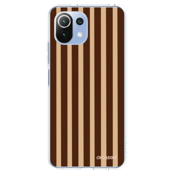 Picasee Xiaomi 11 Lite 5G NE Hülle - Transparentes Silikon - Brown lines