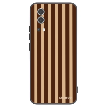 Picasee Vivo Y72 5G Hülle - Schwarzes Silikon - Brown lines