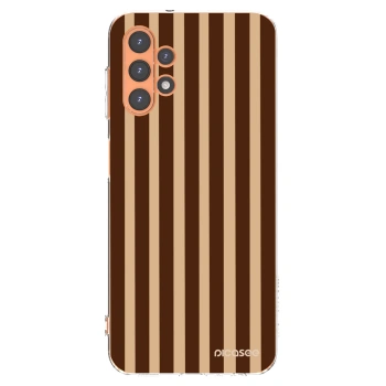 Picasee Samsung Galaxy A13 4G A135 Hülle - Transparentes Silikon - Brown lines