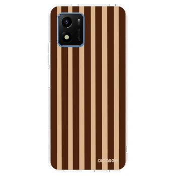 Picasee Vivo Y01 Hülle - Transparentes Silikon - Brown lines