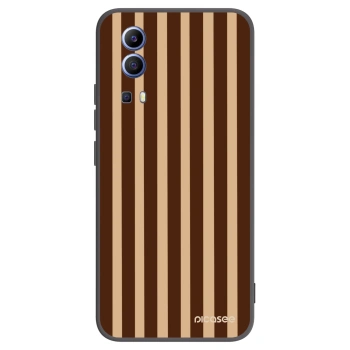 Picasee Vivo Y52 5G Hülle - Schwarzes Silikon - Brown lines
