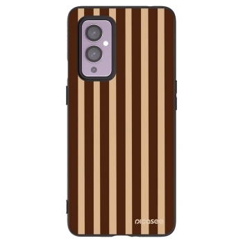 Picasee OnePlus 9 Hülle - Schwarzes Silikon - Brown lines