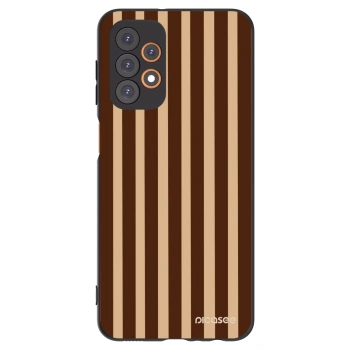 Picasee Samsung Galaxy A23 A236B 5G Hülle - Schwarzes Silikon - Brown lines