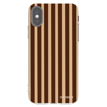 Picasee Apple iPhone X/XS Hülle - Transparentes Silikon - Brown lines