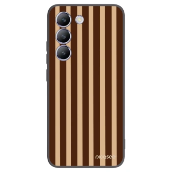 Picasee Vivo V40 SE 5G Hülle - Schwarzes Silikon - Brown lines