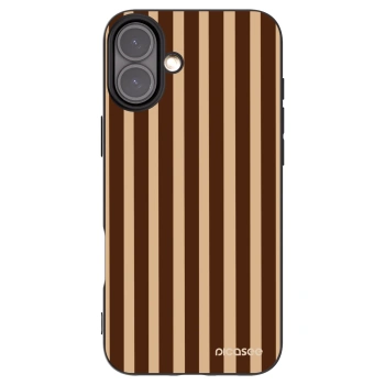 Picasee Apple iPhone 16 Plus Hülle - Schwarzes Silikon - Brown lines