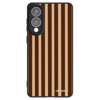 Picasee Samsung Galaxy S25 Edge 5G Hülle - Schwarzes Silikon - Brown lines