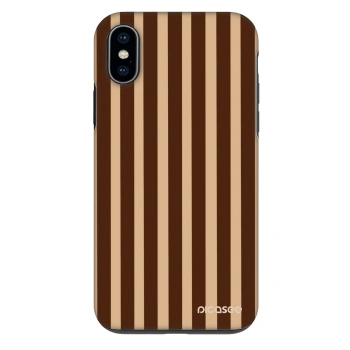 Hülle für Apple iPhone X/XS - Brown lines
