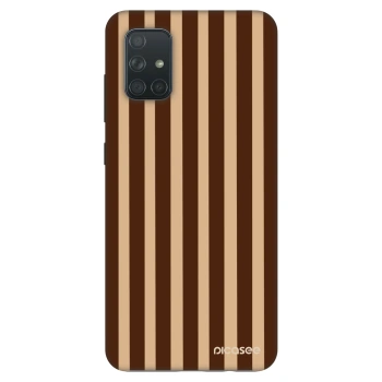 Hülle für Samsung Galaxy A71 A715F - Brown lines