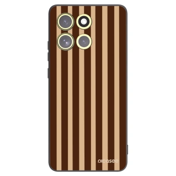 Picasee Motorola Moto G86 Power 5G Hülle - Schwarzes Silikon - Brown lines