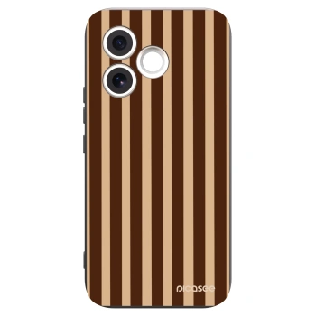 Picasee Honor 600 Lite Hülle - Schwarzes Silikon - Brown lines