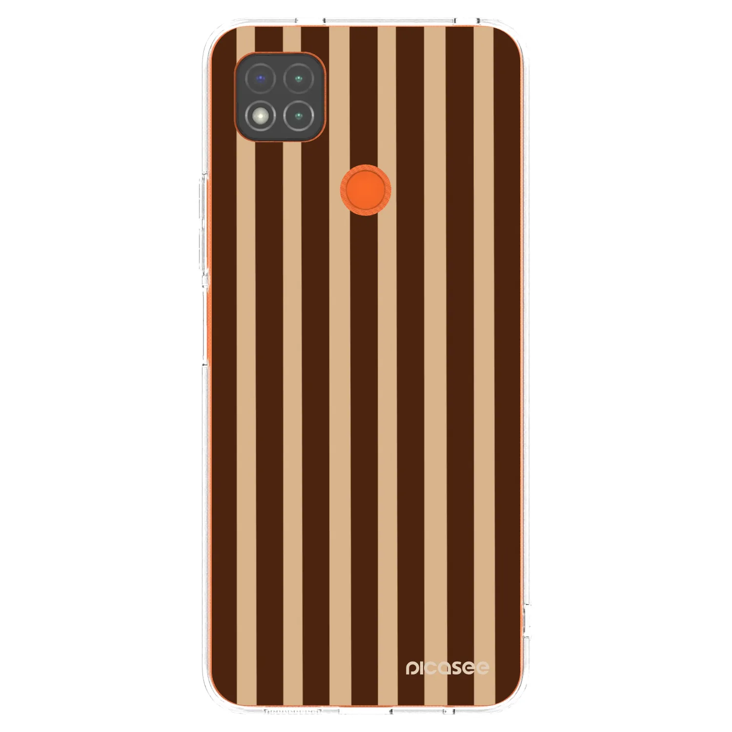Picasee Xiaomi Redmi 9C Hülle - Transparentes Silikon - Brown lines