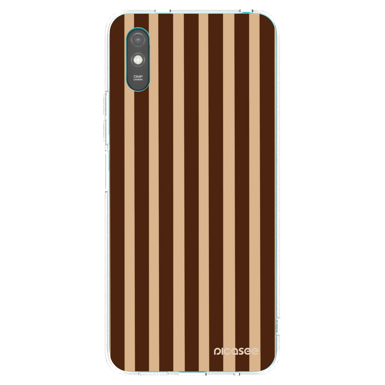 Picasee Xiaomi Redmi 9A Hülle - Transparentes Silikon - Brown lines