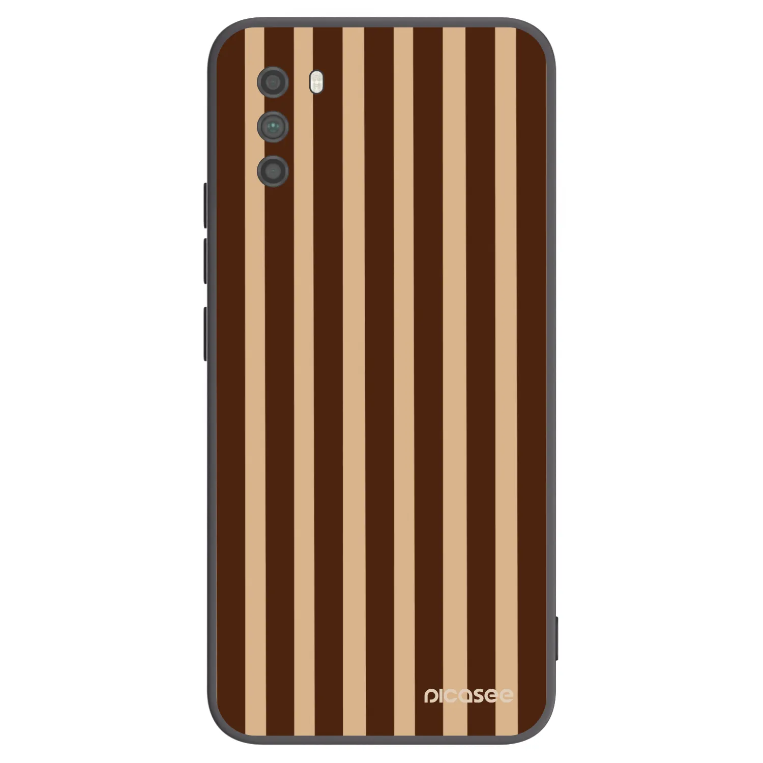 Picasee Xiaomi Poco M3 Hülle - Schwarzes Silikon - Brown lines