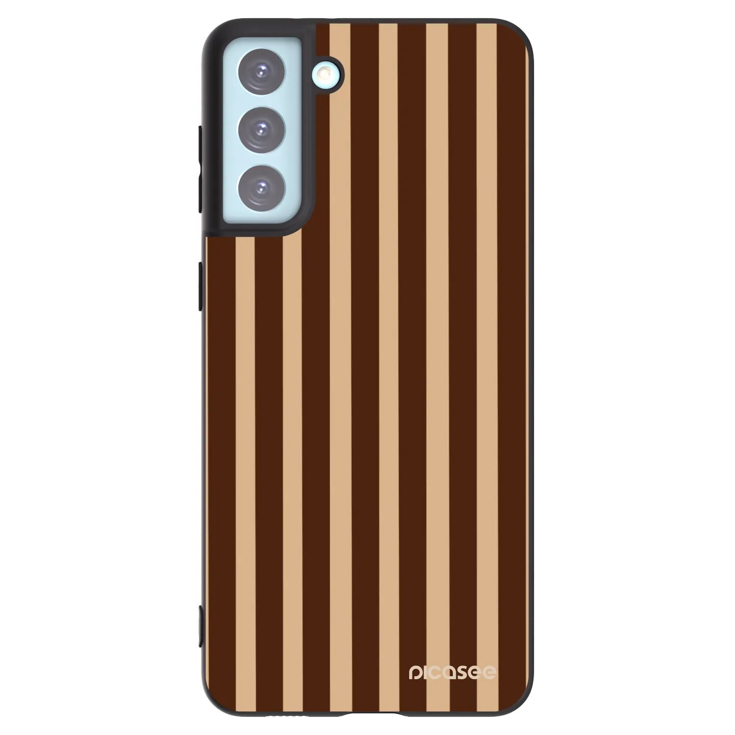 Picasee Samsung Galaxy S21+ 5G G996F Hülle - Schwarzes Silikon - Brown lines