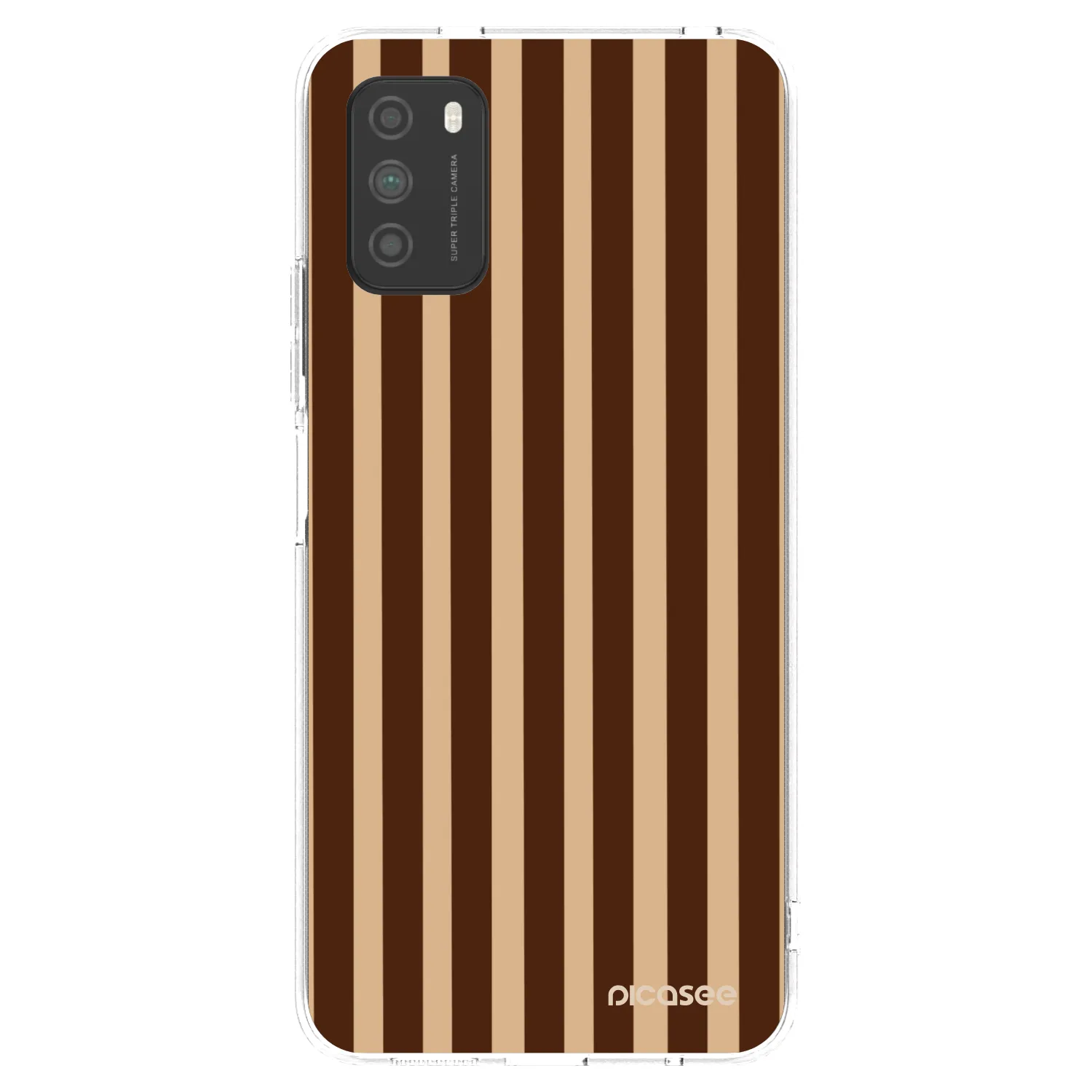 Picasee Xiaomi Poco M3 Hülle - Transparentes Silikon - Brown lines