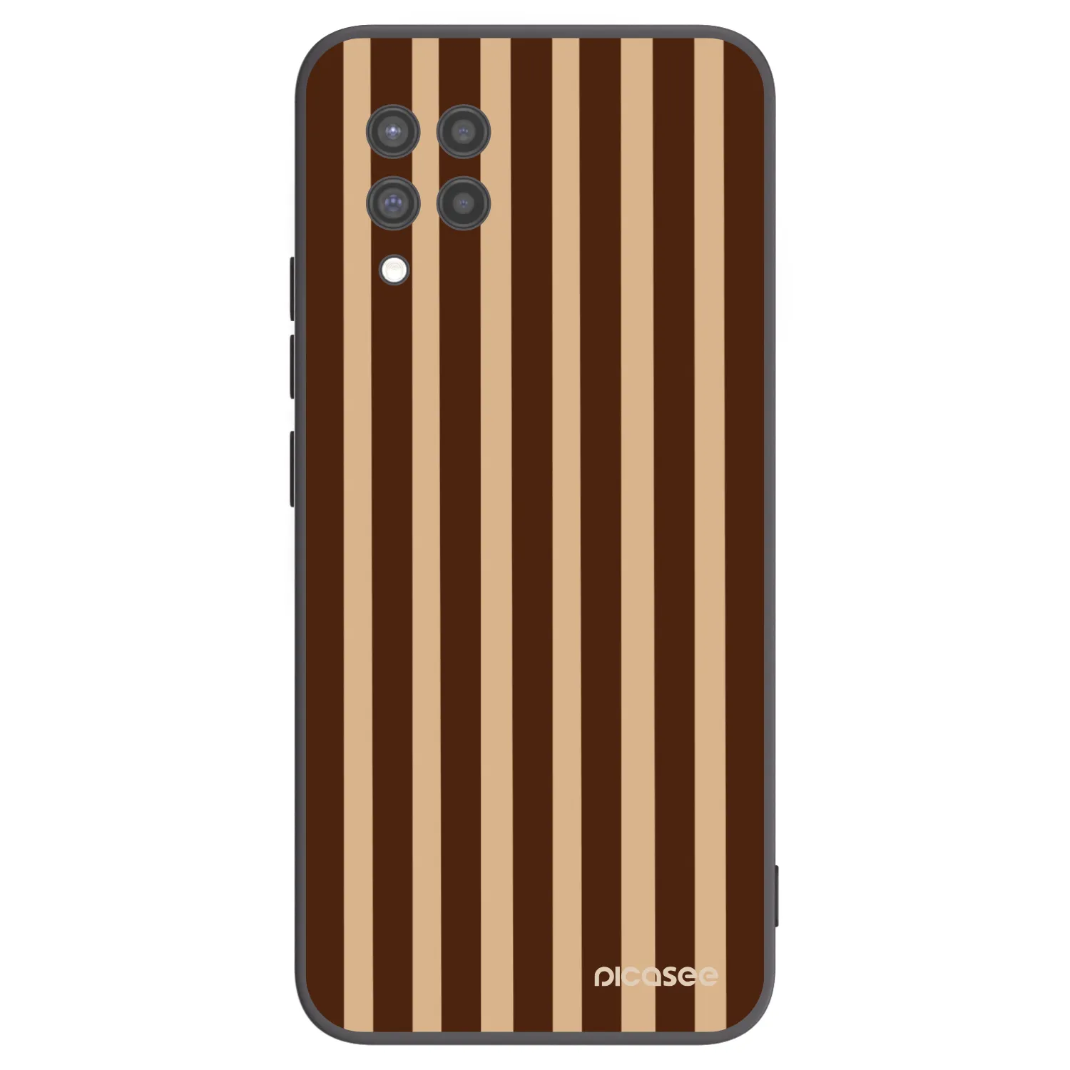 Picasee Samsung Galaxy A42 A426B Hülle - Schwarzes Silikon - Brown lines