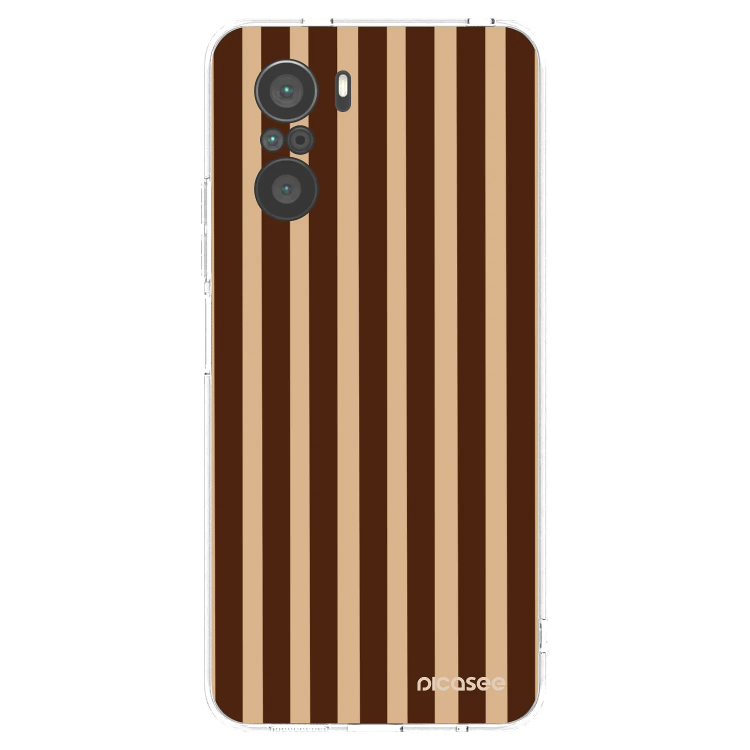 Picasee Xiaomi Poco F3 Hülle - Transparentes Silikon - Brown lines