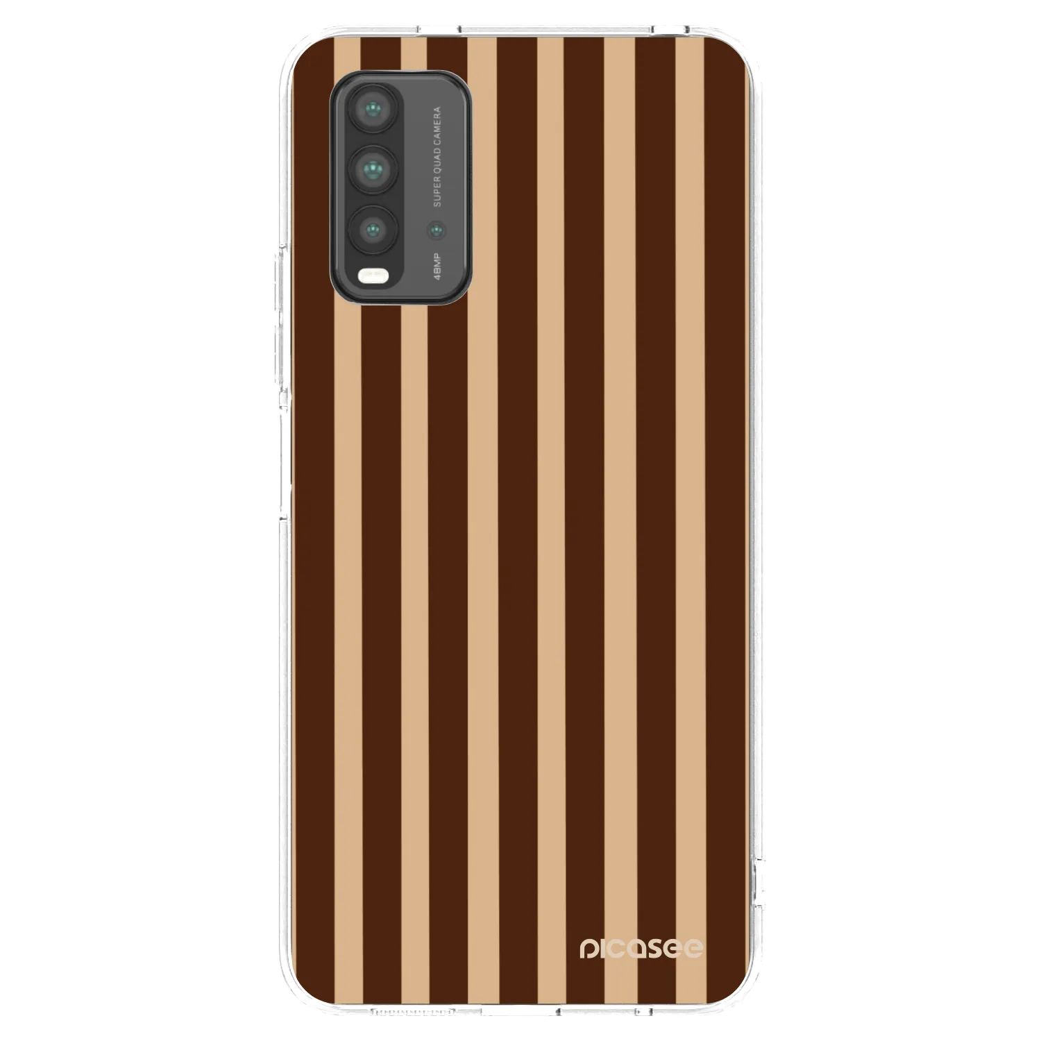 Picasee Xiaomi Redmi 9T Hülle - Schwarzes Silikon - Brown lines