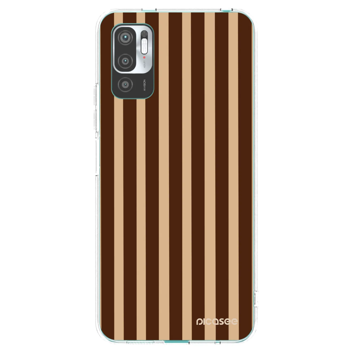 Picasee Xiaomi Redmi Note 10 5G Hülle - Transparentes Silikon - Brown lines