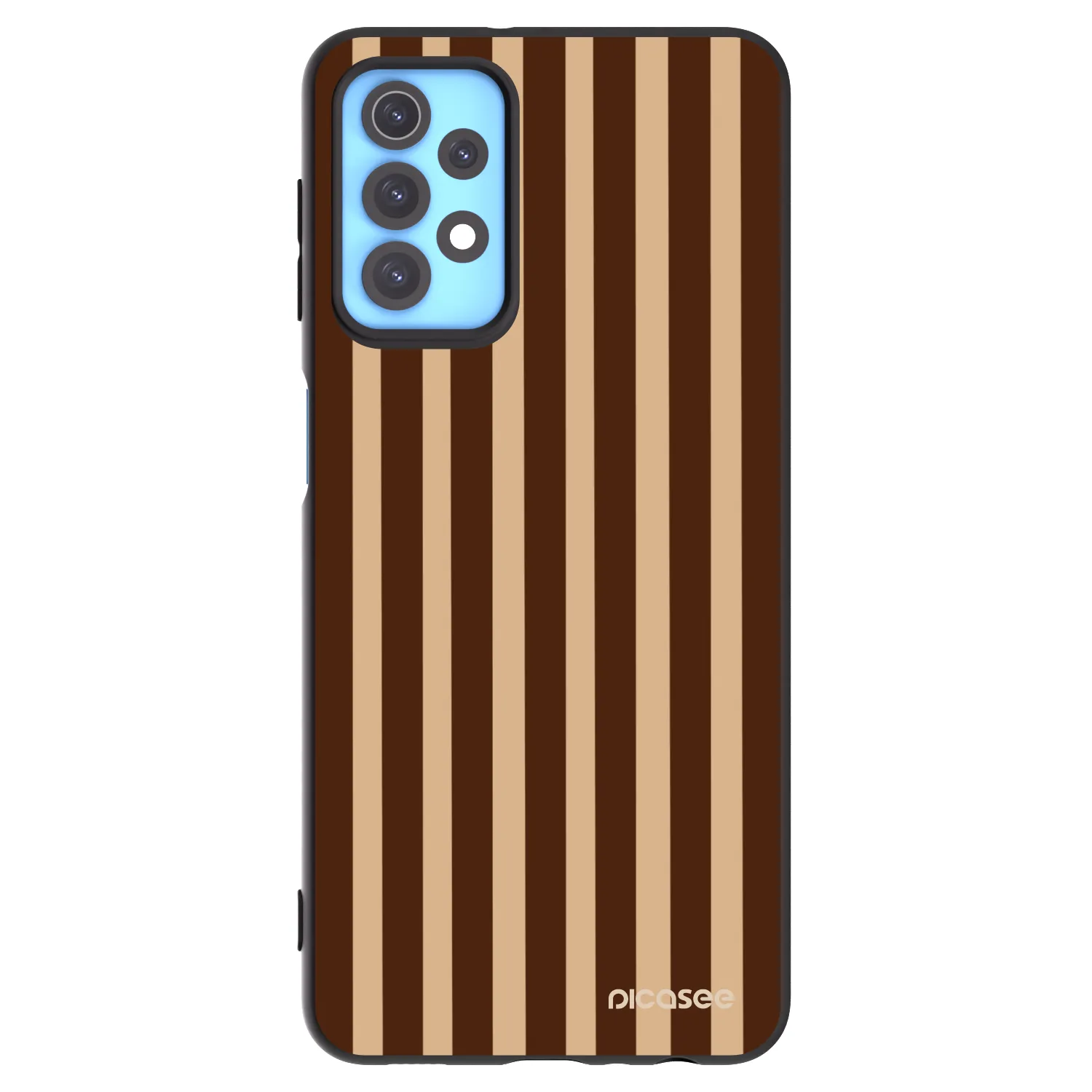 Picasee Samsung Galaxy A32 4G SM-A325F Hülle - Schwarzes Silikon - Brown lines