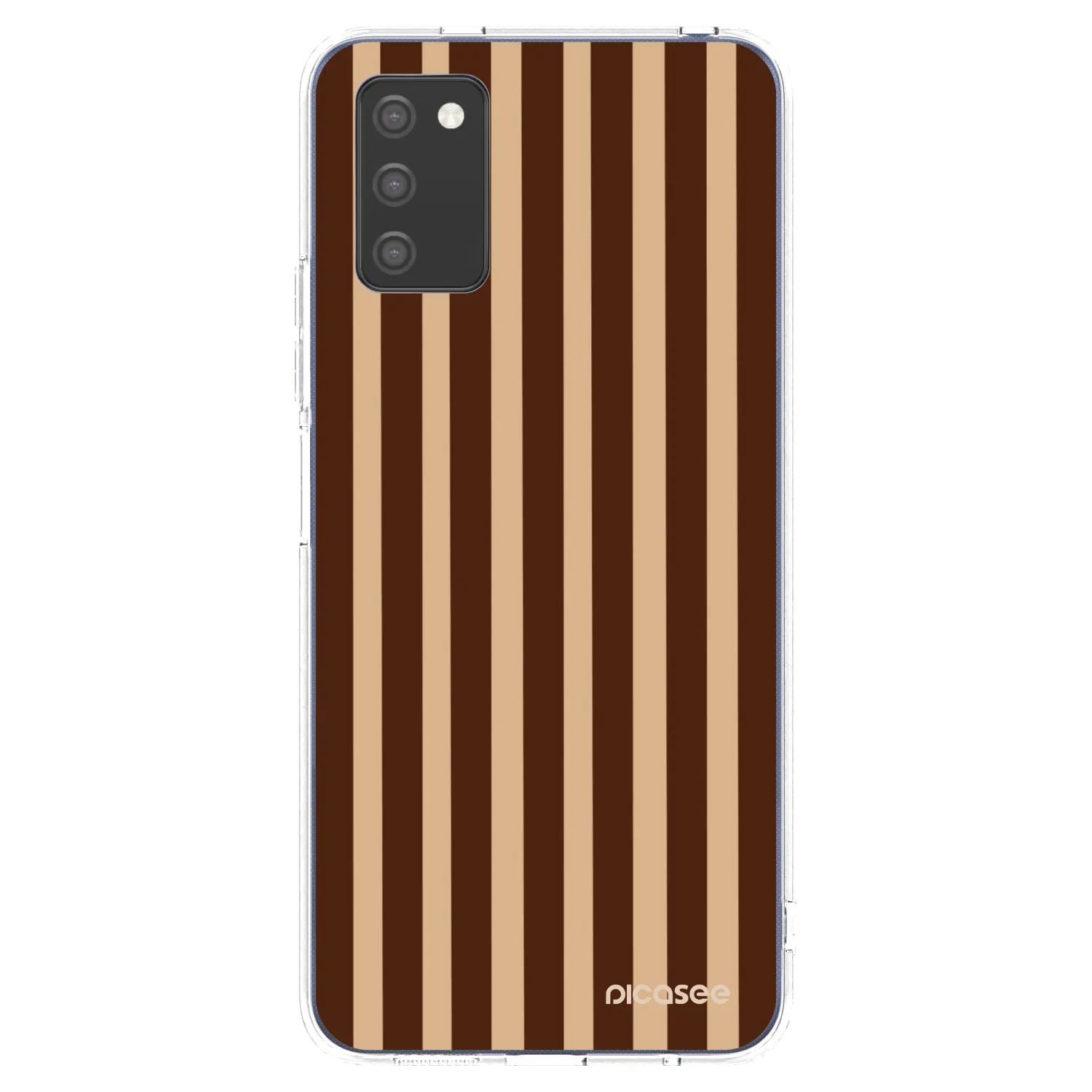Picasee Samsung Galaxy A02s A025G Hülle - Transparentes Silikon - Brown lines