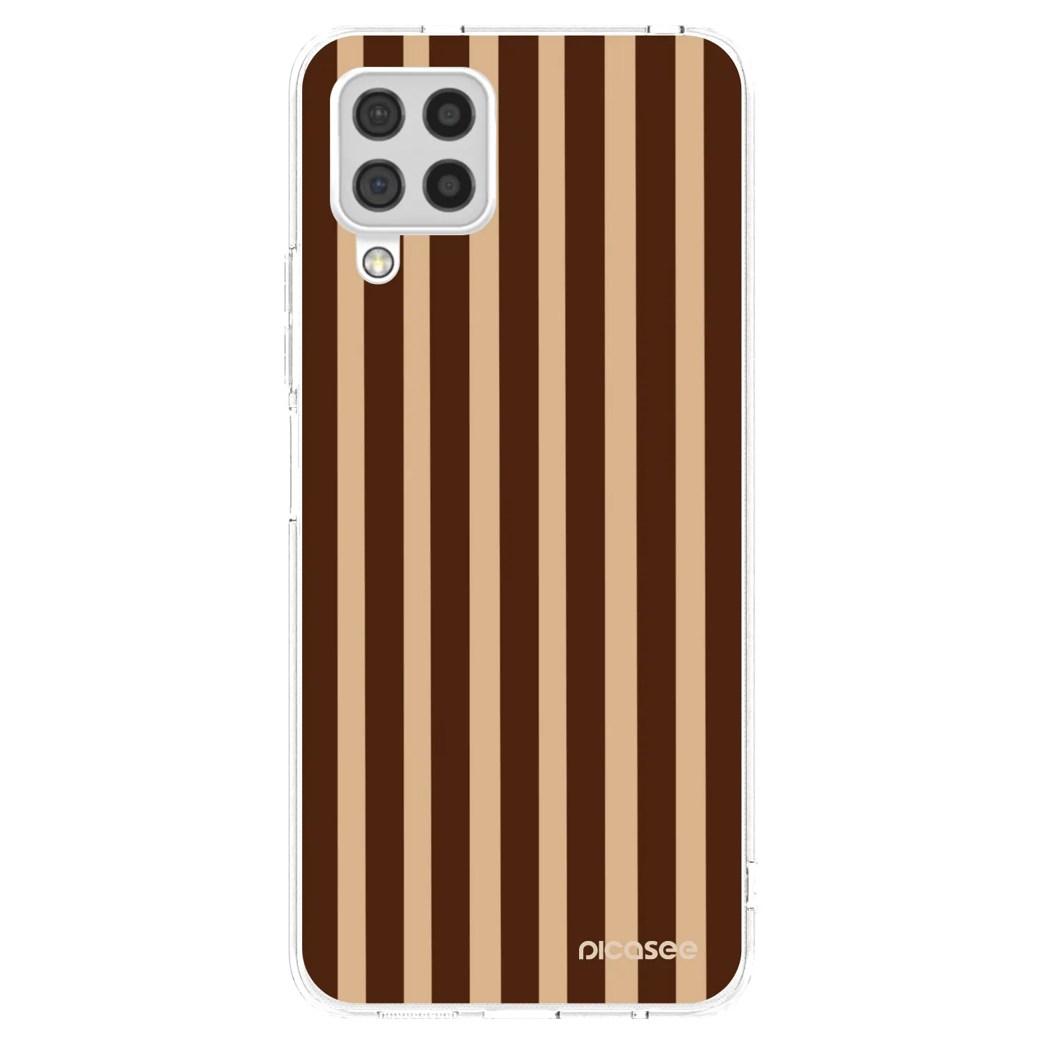 Picasee Samsung Galaxy A22 A225F 4G Hülle - Transparentes Silikon - Brown lines