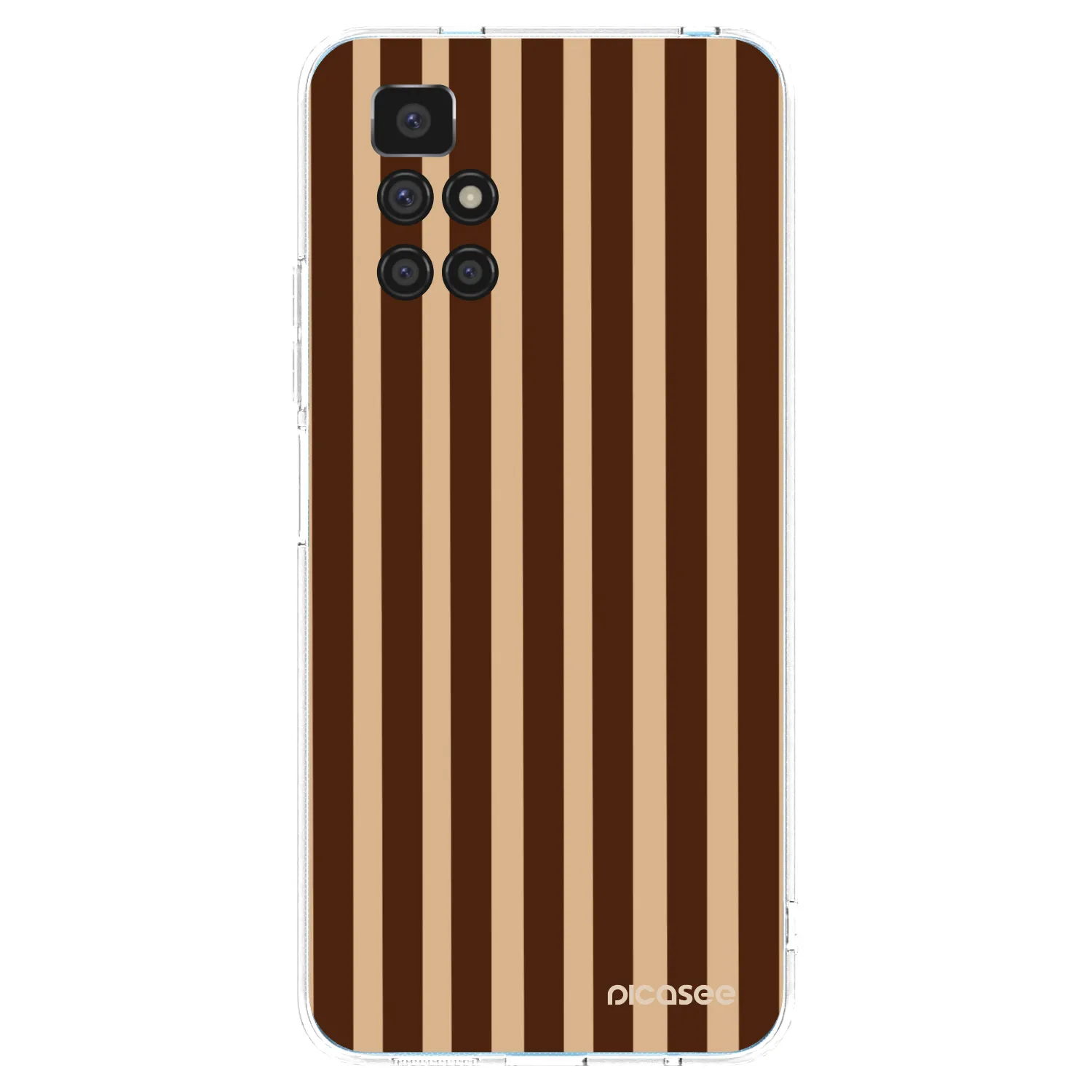 Picasee Xiaomi Redmi 10 Hülle - Transparentes Silikon - Brown lines