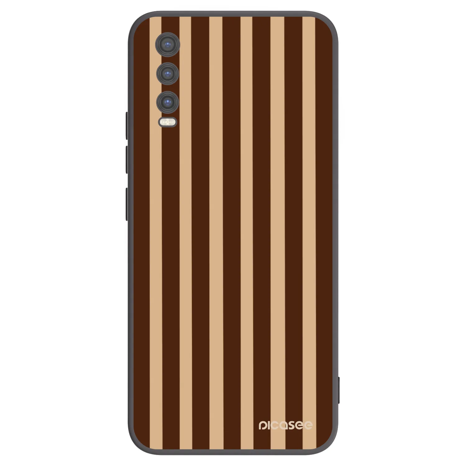 Picasee Vivo Y20s Hülle - Schwarzes Silikon - Brown lines