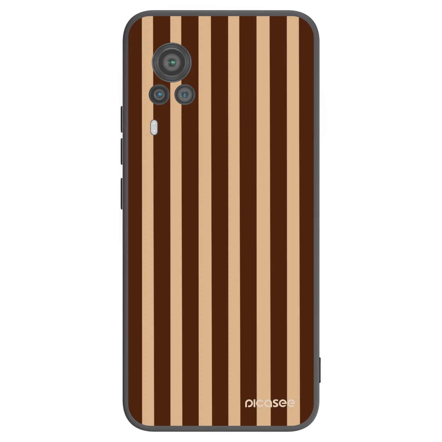 Picasee Vivo X60 Pro 5G Hülle - Schwarzes Silikon - Brown lines