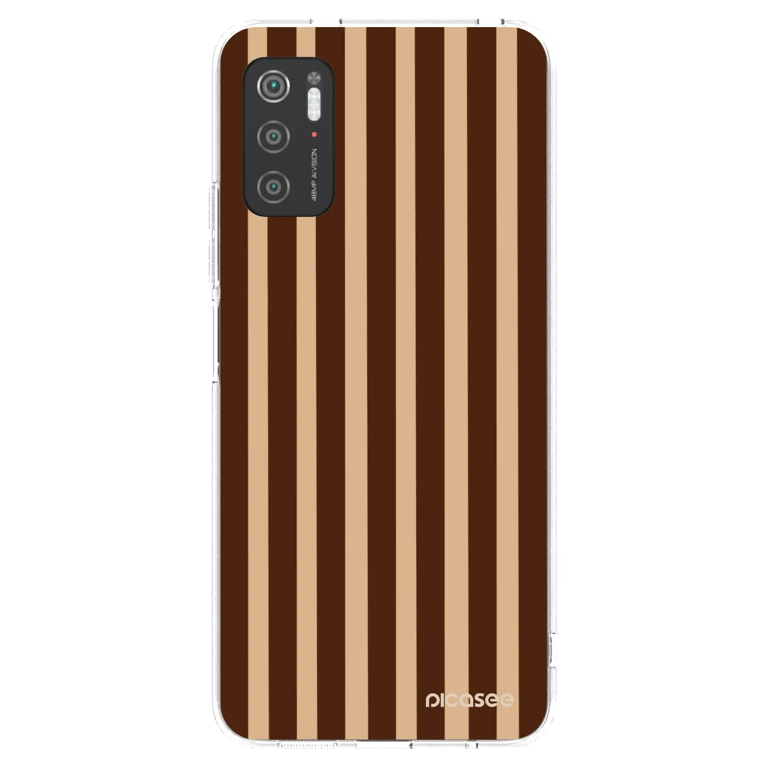 Picasee Xiaomi Poco M3 Pro 5G Hülle - Transparentes Silikon - Brown lines