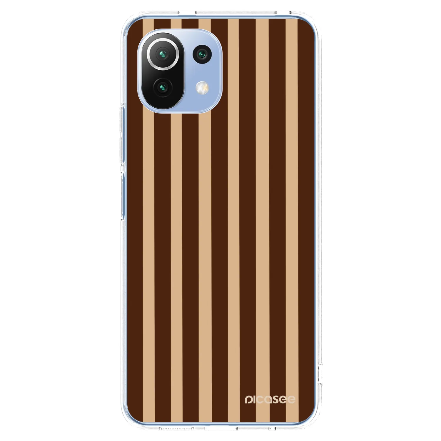 Picasee Xiaomi 11 Lite 5G NE Hülle - Transparentes Silikon - Brown lines