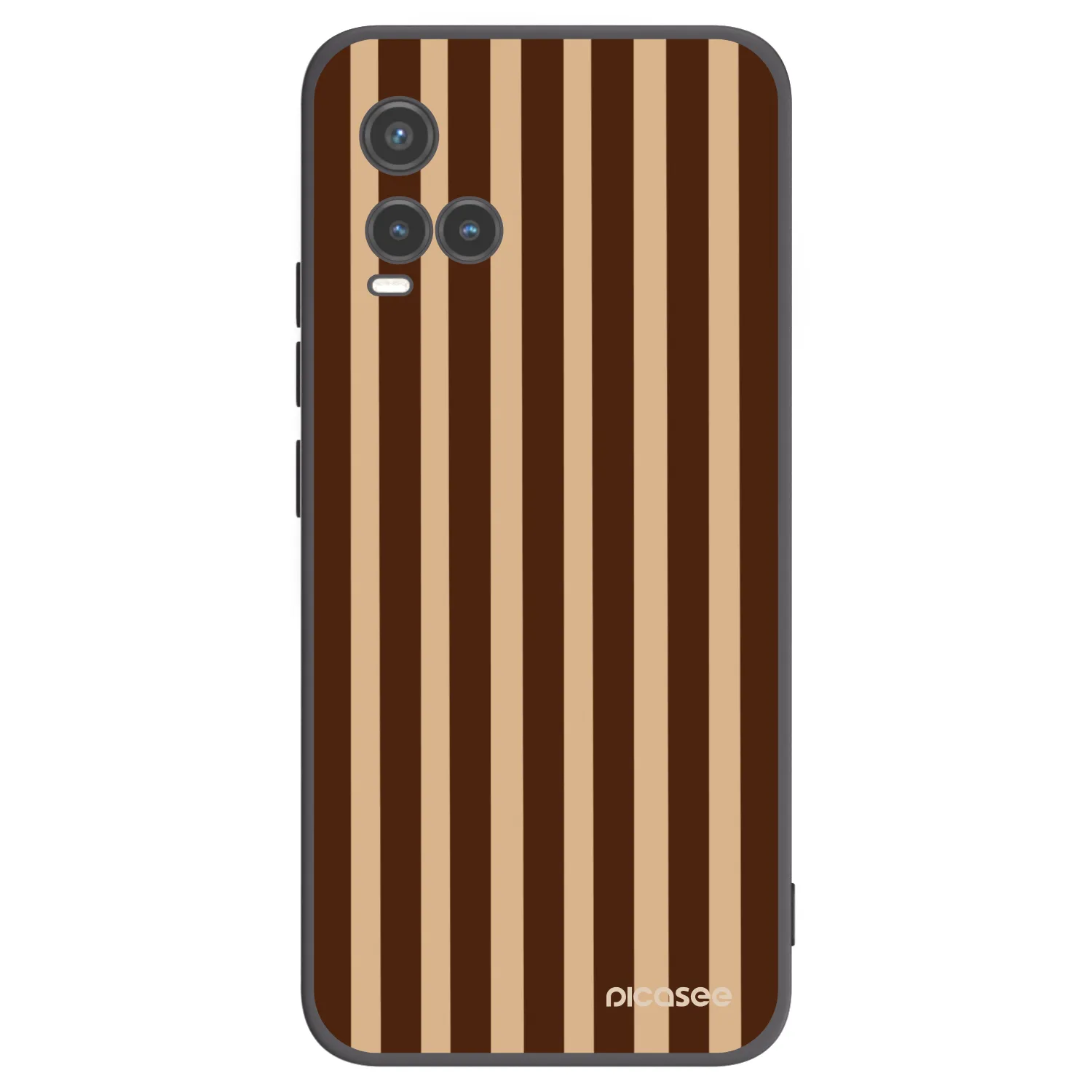 Picasee Vivo Y33s Hülle - Schwarzes Silikon - Brown lines