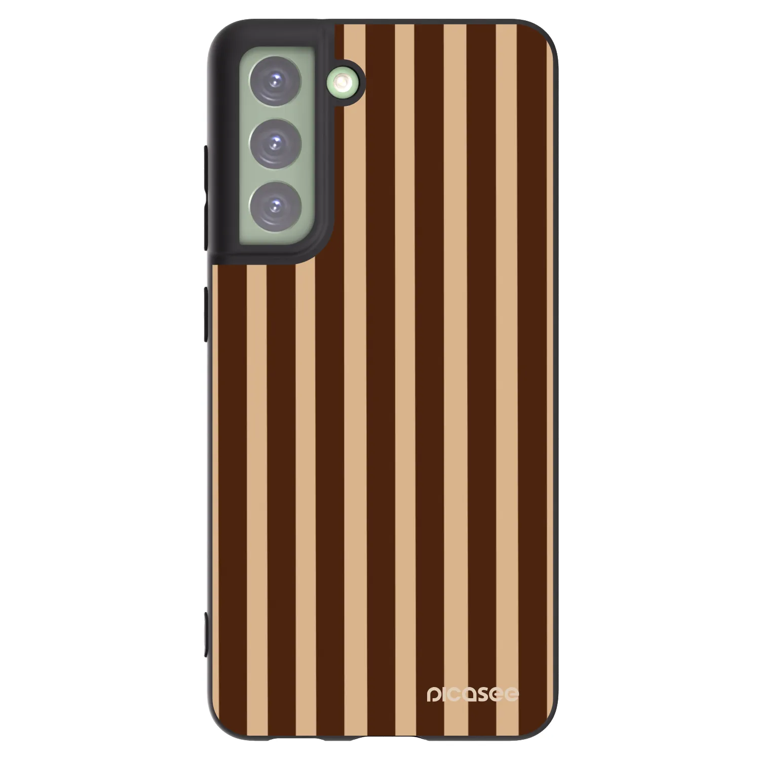 Picasee Samsung Galaxy S21 FE 5G Hülle - Schwarzes Silikon - Brown lines