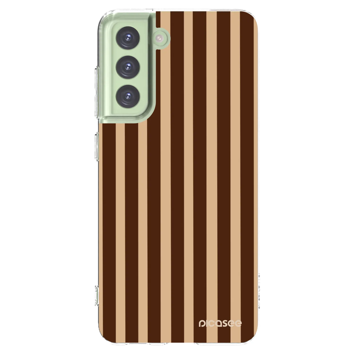 Picasee Samsung Galaxy S21 FE 5G Hülle - Transparentes Silikon - Brown lines