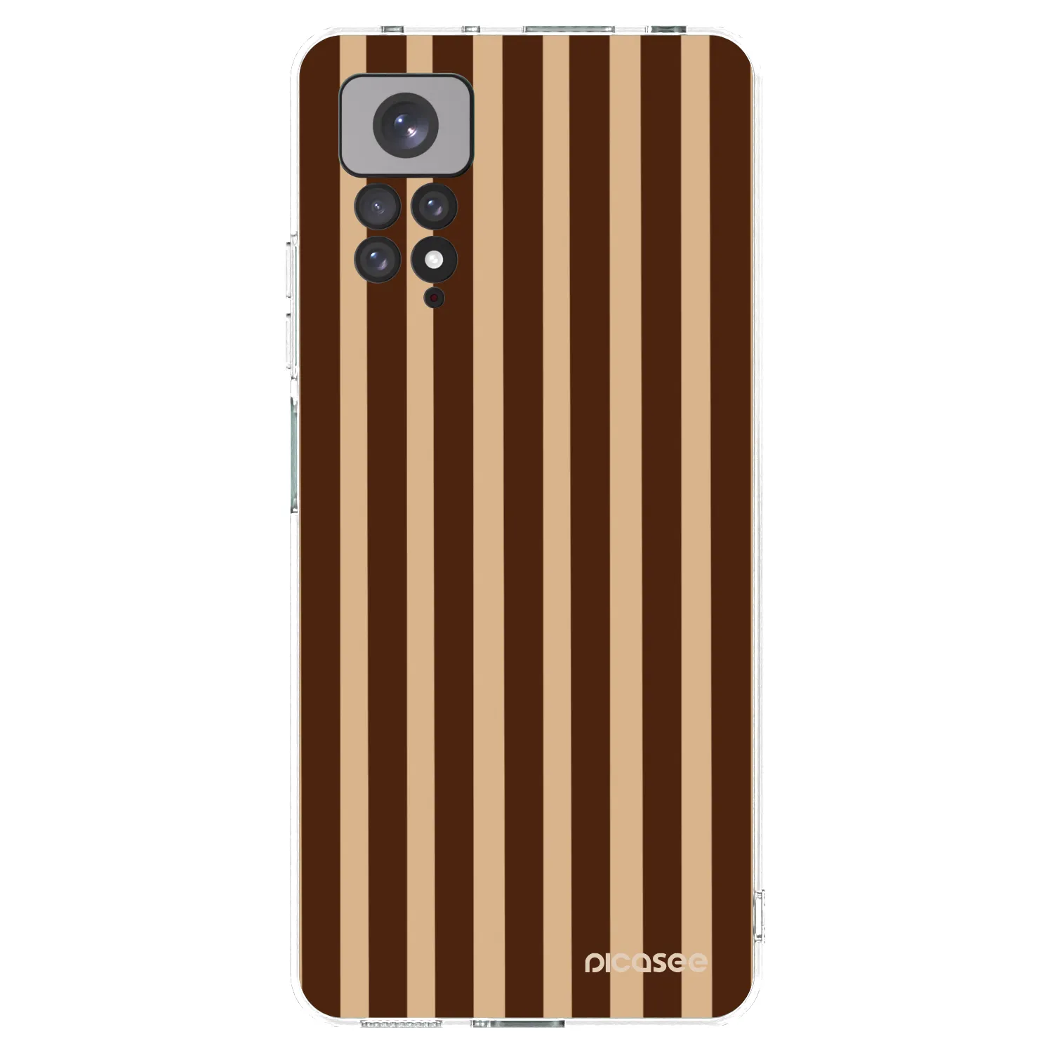 Picasee Xiaomi Redmi Note 11 Hülle - Transparentes Silikon - Brown lines