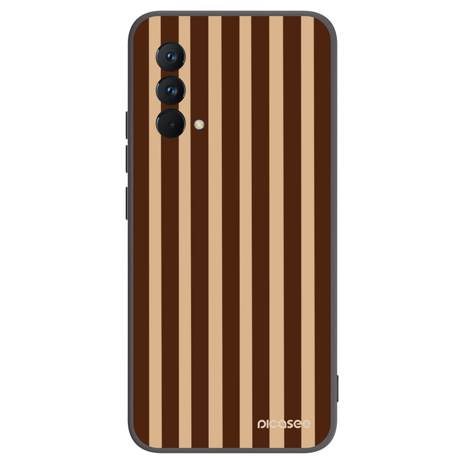 Picasee Realme GT Master Edition 5G Hülle - Schwarzes Silikon - Brown lines