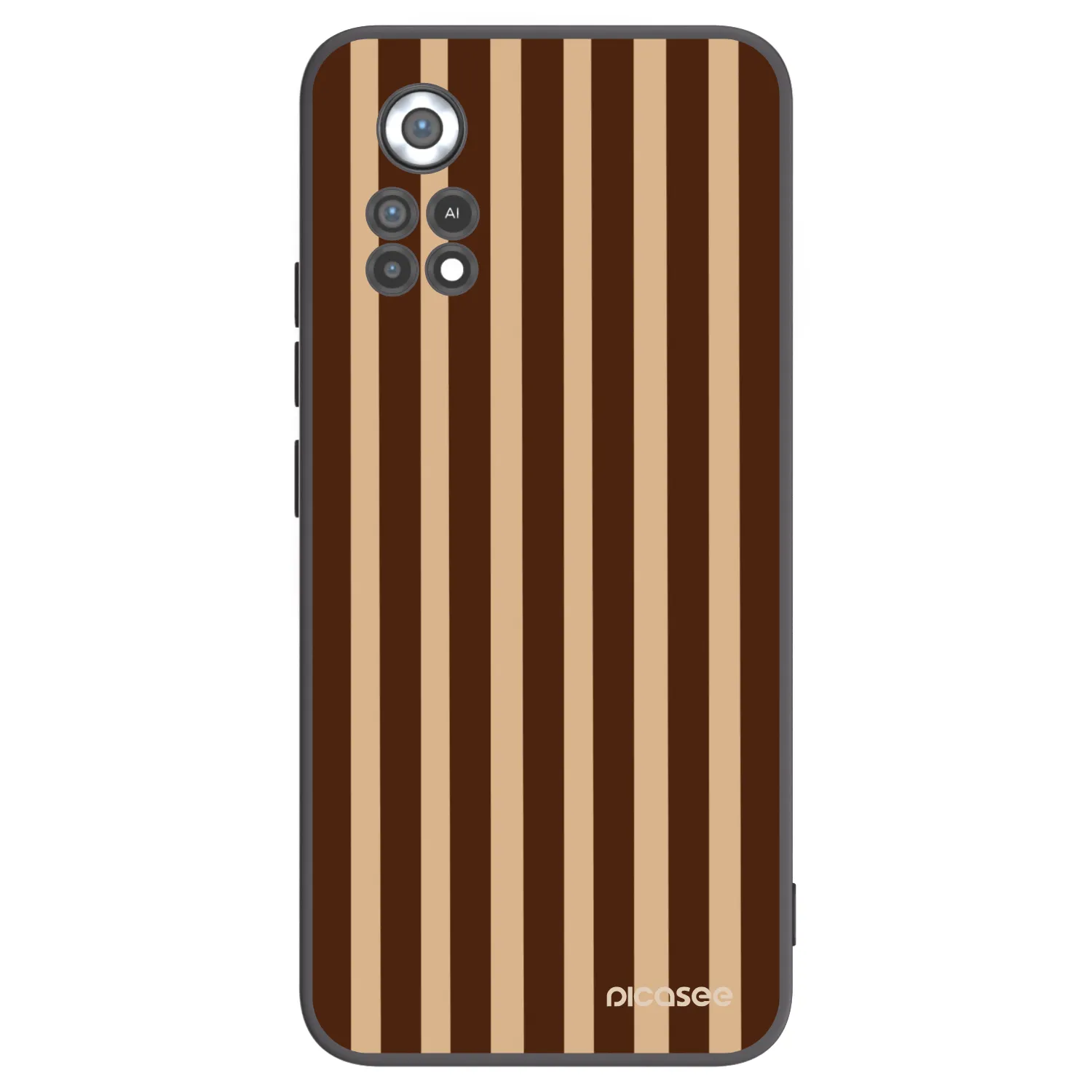 Picasee Xiaomi Poco X4 Pro 5G Hülle - Schwarzes Silikon - Brown lines