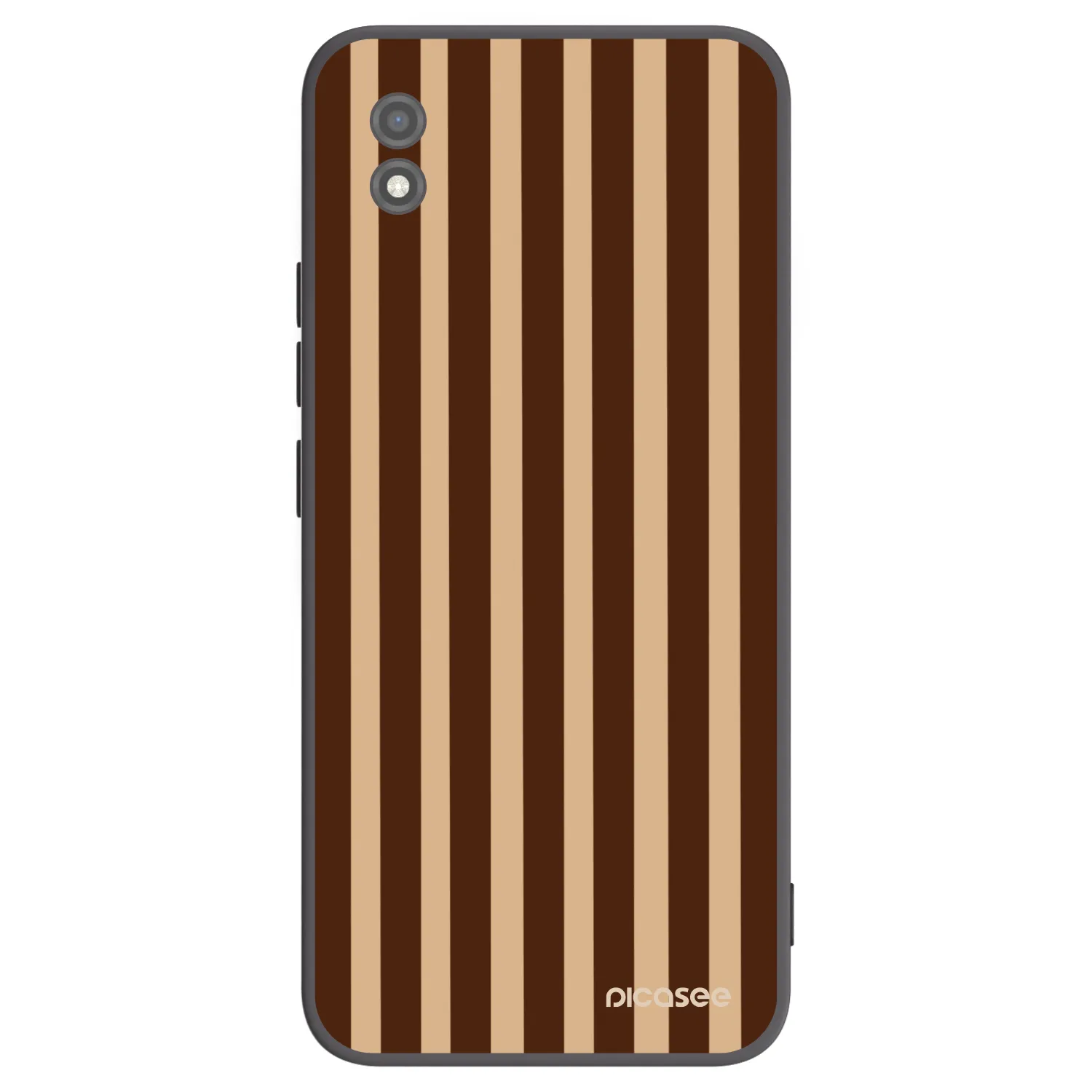 Picasee Realme C11 (2021) Hülle - Schwarzes Silikon - Brown lines