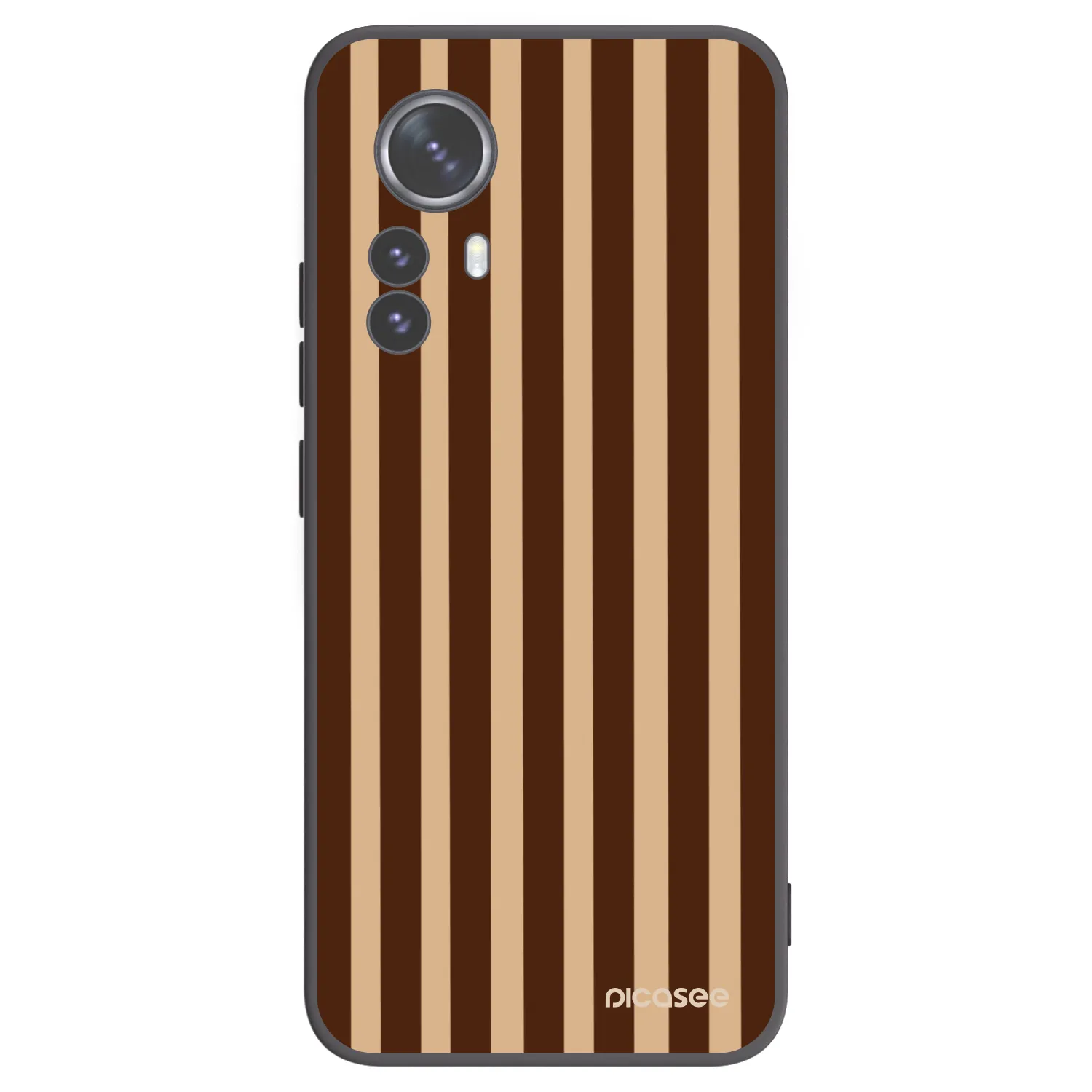Picasee Xiaomi 12 Pro Hülle - Schwarzes Silikon - Brown lines