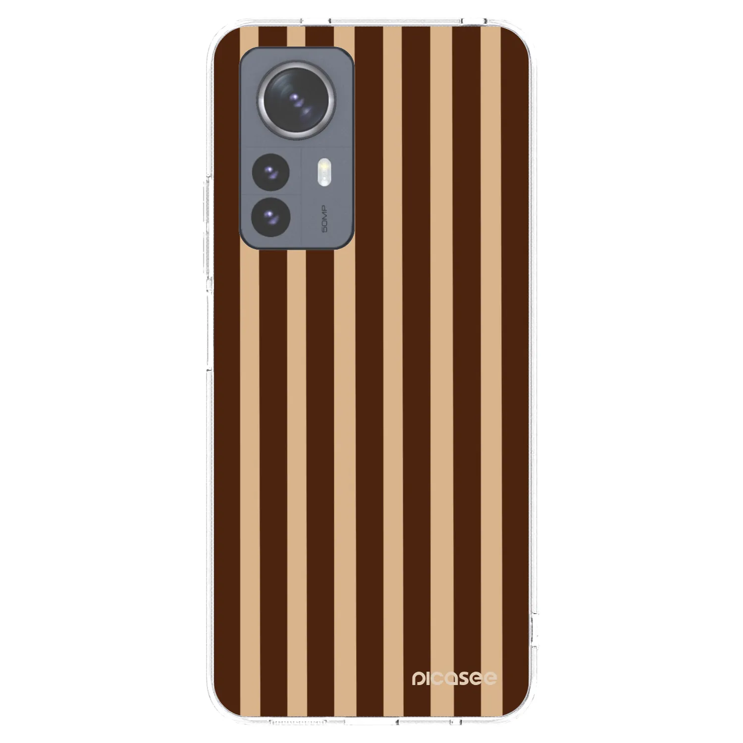 Picasee Xiaomi 12 Pro Hülle - Transparentes Silikon - Brown lines
