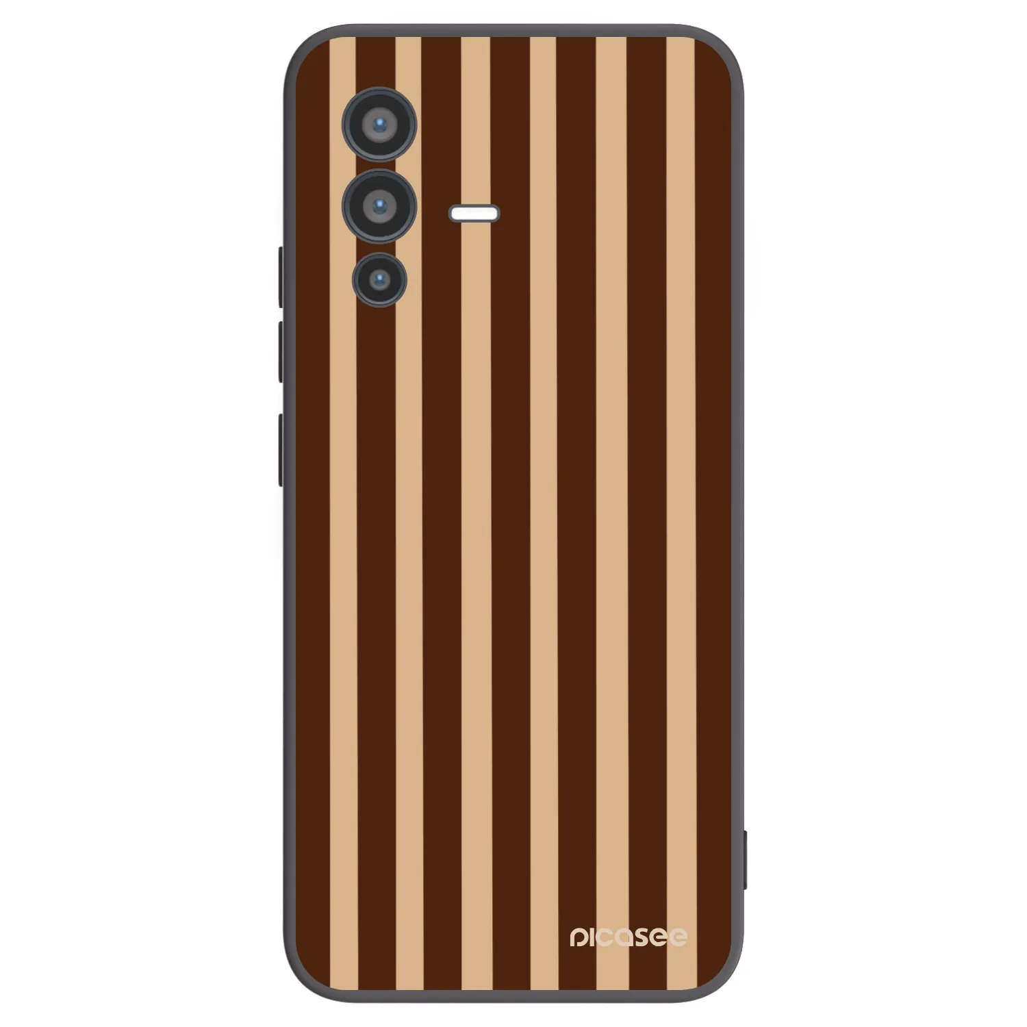 Picasee Vivo V23 5G Hülle - Schwarzes Silikon - Brown lines
