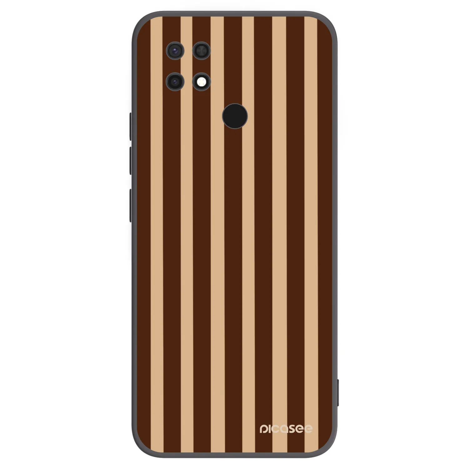 Picasee Xiaomi Redmi 10C Hülle - Schwarzes Silikon - Brown lines