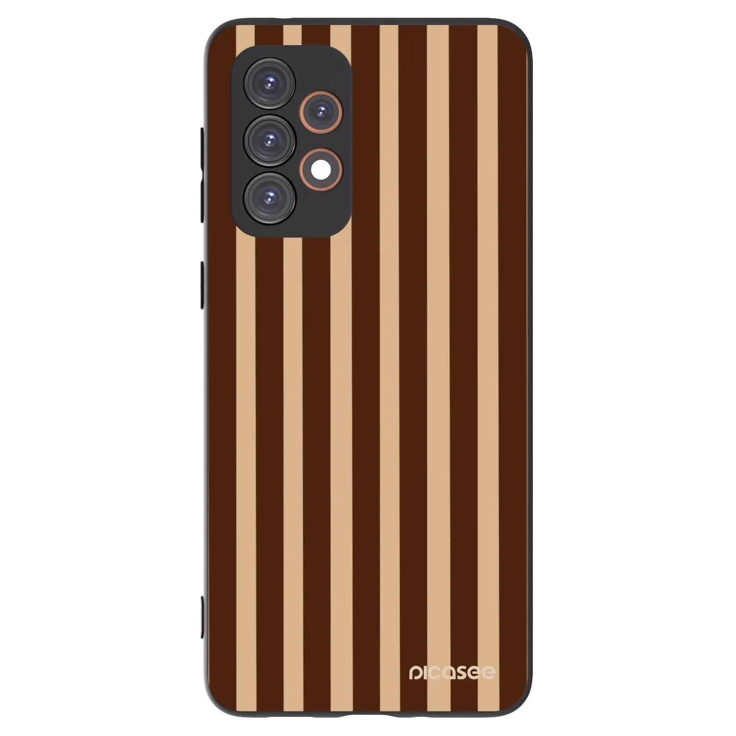 Picasee Samsung Galaxy A33 5G A336 Hülle - Schwarzes Silikon - Brown lines
