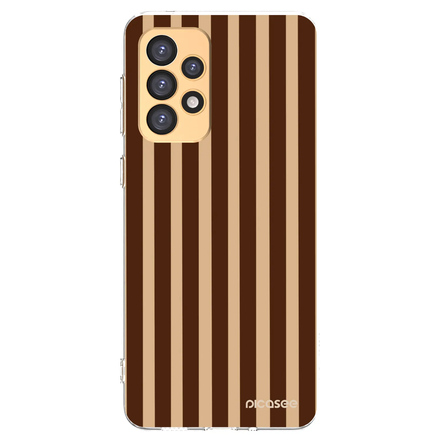 Picasee Samsung Galaxy A33 5G A336 Hülle - Transparentes Silikon - Brown lines