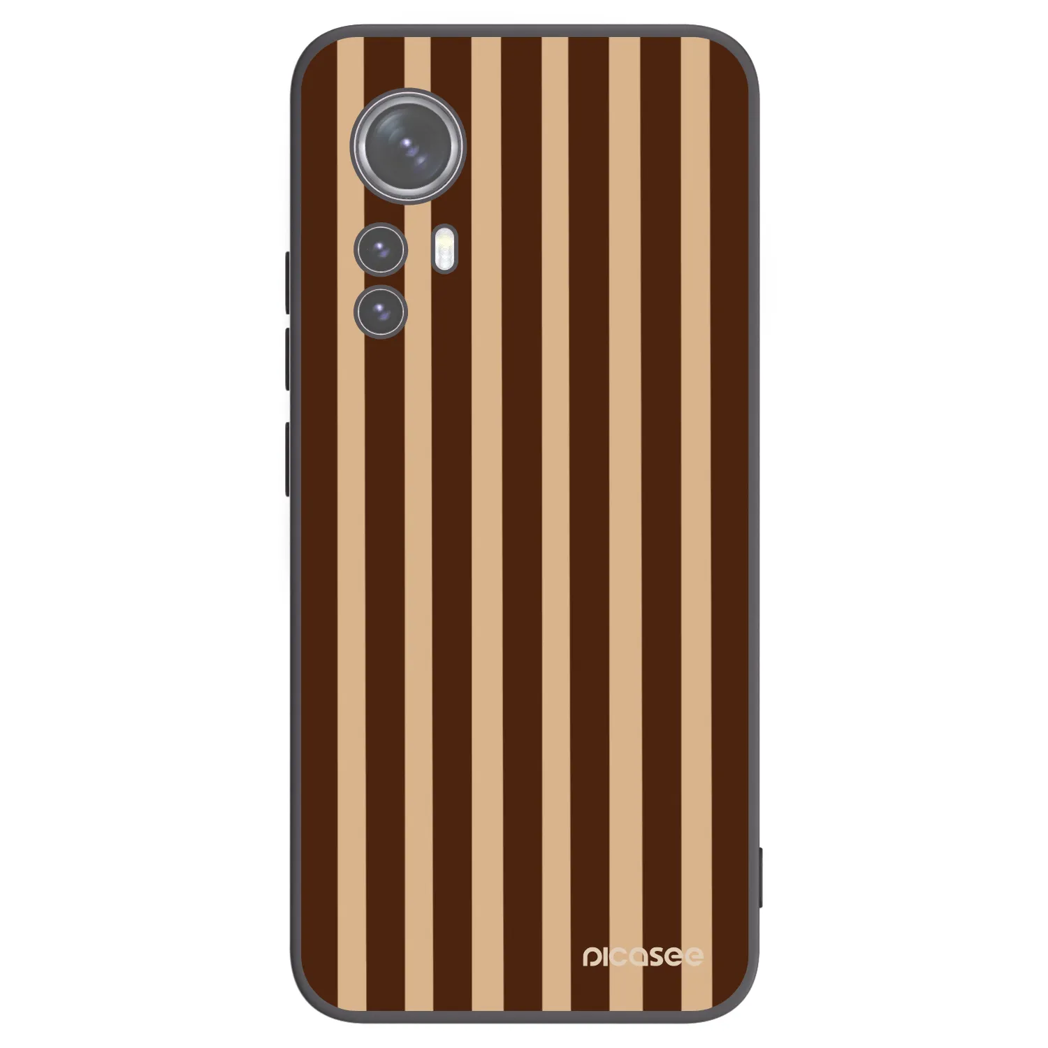 Picasee Xiaomi 12X Hülle - Schwarzes Silikon - Brown lines