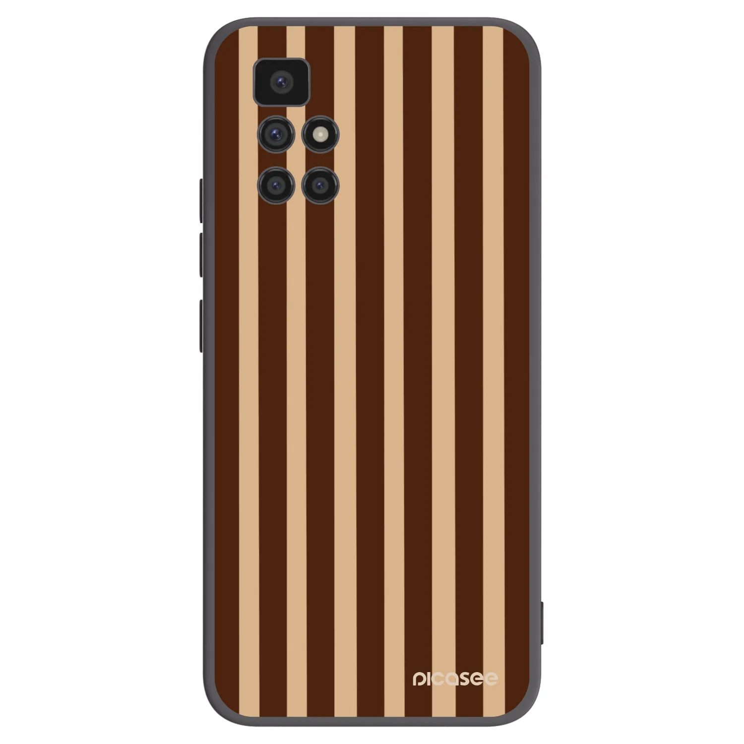Picasee Xiaomi Redmi 10 (2022) Hülle - Schwarzes Silikon - Brown lines